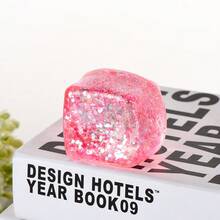 1pc Squishy Stress Relief Cube, Soft & Bouncy Texture, TPR Material, Suitable For Teens, Malt Sugar Squeeze Toy, Stress Relief Squeeze - Multicolor - View 14
