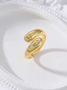 14K Gold Plated Women's Cross Ring - Her Eternal Promise Ring - Infinite Religious Wedding Band - Multicolor - View 5