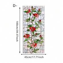 1pc Removable Floral Pattern Static Cling Window Film, Double-Sided Rainbow Sunlight Catcher, PVC Material, Suitable For Home And Office Glass Window Decor, Anti-Collision Sticker, Privacy Film, Applicable To Any Smooth Surface - Floral Window Stickers - View 14