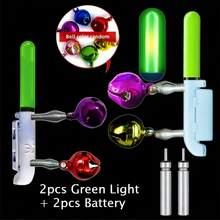 2/6pcs + Battery Set Night Fishing Warning Light Sticks, Fishing Bite Alarm With Battery, LED Fishing Alarm With Bell, Fishing Rod Light Bite Alarm With 2/6pcs CR425 Batteries - Multicolor - View 16
