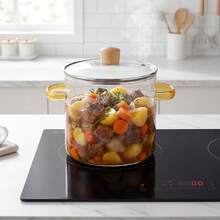 EZIFY Yellow Borosilicate Glass Heat Resistant Cooker Pot - View 9