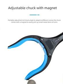 1pc (Random Color) Foldable Trash Picker, Aluminum Alloy Garbage Tong, Sanitation Pliers, Litter Picker, Long Foldable Pliers - Multicolor - View 10