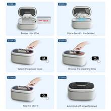Ultrasonic Cleaner Machine, 550ml Eyeglasses Jewelry Cleaner, 45kHz Ultrasonic Cleaner For Glasses Rings Watch Band, 5 Timer, 3 Power Levels, Degas Mode Deep Cleaning - UK Plug(220-240V) - View 7