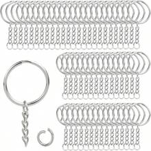 100-Piece Keychain Making Tool Kit - Complete Set Includes 50 Keychains And 50 Jump Rings - Multicolor - View 10