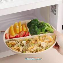 Piring Makan Sehat 3 Kompartemen, Piring Pengontrol Porsi Diet Rendah Kalori untuk Dewasa, Piring Anti Selip Ringan Multi-Sekat untuk Microwave, Mesin Cuci Piring, dan Freezer, Piring Makan Siang dan Makan Malam dengan Nutrisi Seimbang, Peralatan Makan Dapur Rumah Tangga - MultiWarna - View 5