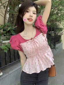 Women Tops - Rose Red - View 3