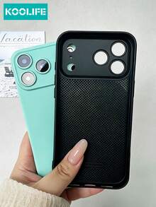 Koolife 1pc Matte Light Blue Solid Color Soft TPU Phone Case, Large Camera Cutout Design, Shock-Proof & Scratch-Resistant, Minimalist Elegant Style, Suitable Compatible With Apple 17/17 Pro/17 Pro Max - Pale Blue - View 8