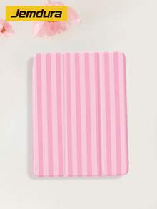 1pc Pink & White Striped Pattern Tablet Protective Case, Upgraded Y-Fold Multi-Angle Stand Design, Compatible With IPad 10.2", IPad Pro 2021/2020, IPad 9th/10th Gen, IPad (A16) 11", 11th Gen 2025, Galaxy Tab A8 10.5" 2022, Matepad 10.4/Tab, Anti-Drop, Pencil Holder, Sleep/Wake Support - Multicolor - View 4