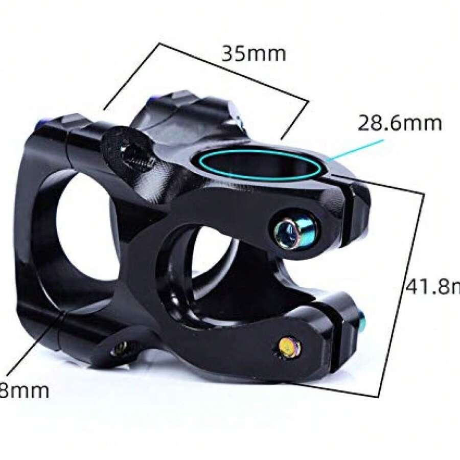 Potencia de manillar de aleación de aluminio CNC de alta resistencia para bicicletas de montaña – Potencia corta de 35 mm – Compatible con manillares de 31,8 mm y horquillas de 28,6 mm – Ligera y duradera – Color 559 - 31,8 mm * 28,6 mm - Ver 1