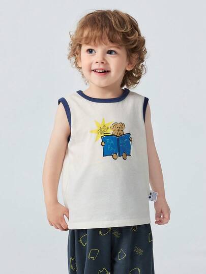 mini bala Plant Based Fabric Kids Tank Top Quick Dry Moisture Wicking Breathable Cute Animal Print Summer 2026 Casual Homewear Top