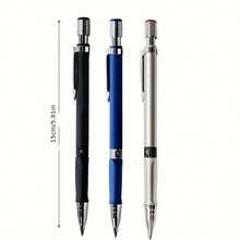 4 Sets Of Daily Writing, Drawing And Graphic Pencils, Each Set Comes With Replaceable Lead Cores, Featuring A Soft And Non-Slip Grip, And Comes With A Black Non-Breakable Pencil Case. Suitable For Sketching, Writing, Drawing, Essential For Students, Writers And Artists (3 Pencils + 1 Pencil Case) - Multicolor - View 12