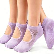 1/2/4 Pairs Women's Mesh Backless Non-Slip Yoga Socks, Indoor Floor Dance Socks - Multicolor - View 17
