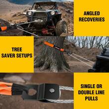 Nilight 4 Ton Winch Snatch Block Towing Pulley Blocks 8000 LBS Capacity,  Integrated Winch Quick Shackle,  Carbon Steel, Universally Applicable, Front Placement,Heavy Duty Offroad Recovery Accessory For Synthetic Rope & Steel Cable Universal ATV UTV Gift For Boyfriend Father Friend,Black - B - View 6
