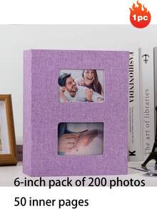 1 buah Album Foto Linen 6/8 Inci 100/200 Kantong, Sampul Keras dengan Jendela Tampilan Depan, Album Foto Selip, Warna Polos, Berbagai Gaya, Cocok untuk Foto Keluarga, Pernikahan, Bayi, Perjalanan, Album Penyimpanan, Sempurna untuk Hadiah Ulang Tahun, Hari Valentine, dan Hari Jadi - E - View 22