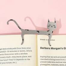 Clipes de Página Metálicos Fofos de Gato, Marcadores de Livro em Forma de Gato, Clipes de Leitura de Aço Inoxidável, Adequados para Romances, Livros Didáticos, Diários e Revistas, Presentes Requintados para Amantes de Gatos, Aniversários e Volta às Aulas - Tamanho único. - Visão 10