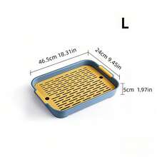 1 chiếc bồn vệ sinh cho thú cưng hình vuông hai lớp bằng chất liệu PP, có thể tháo rời và giặt được, thích hợp cho thỏ, chuột lang và các vật nuôi nhỏ khác, sử dụng được quanh năm. - Nhiều màu - Xem 5