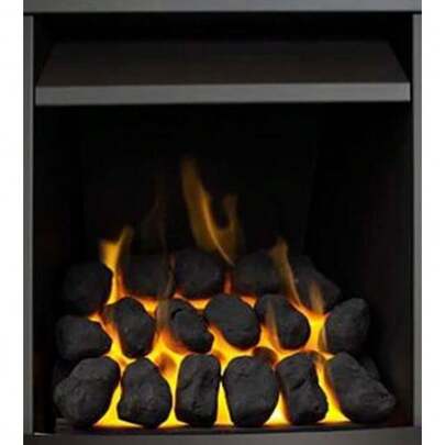 Gas Fire Replement Coals 30 Large Ceramic Oval Shape Blk Coal Artificial