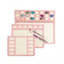KLONKEE Bead Mat DIY Bracelet Necklace Design Tray, Long Tube Spoon Jewelry Shovel With Tweezers, Used For Beading Bracelet Jewelry Making, With Independent Grid, Practical And Convenient Tray Tool - Beaded Mat - View 1