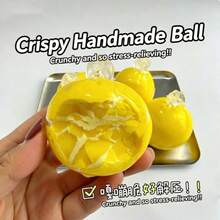 Lemon Crisp Handmade Ball Squishy: Kawaii Slow Rising Fidget Toy For Stress Relief, Soft Squeeze Anti-Anxiety Desktop Decor, Portable Gift For Game Lovers - one-size - View 3
