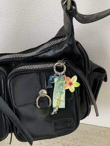 1 件沙滩度假风海豚波点茉莉花海洋主题花朵包包吊坠 - 彩色 - 查看 3