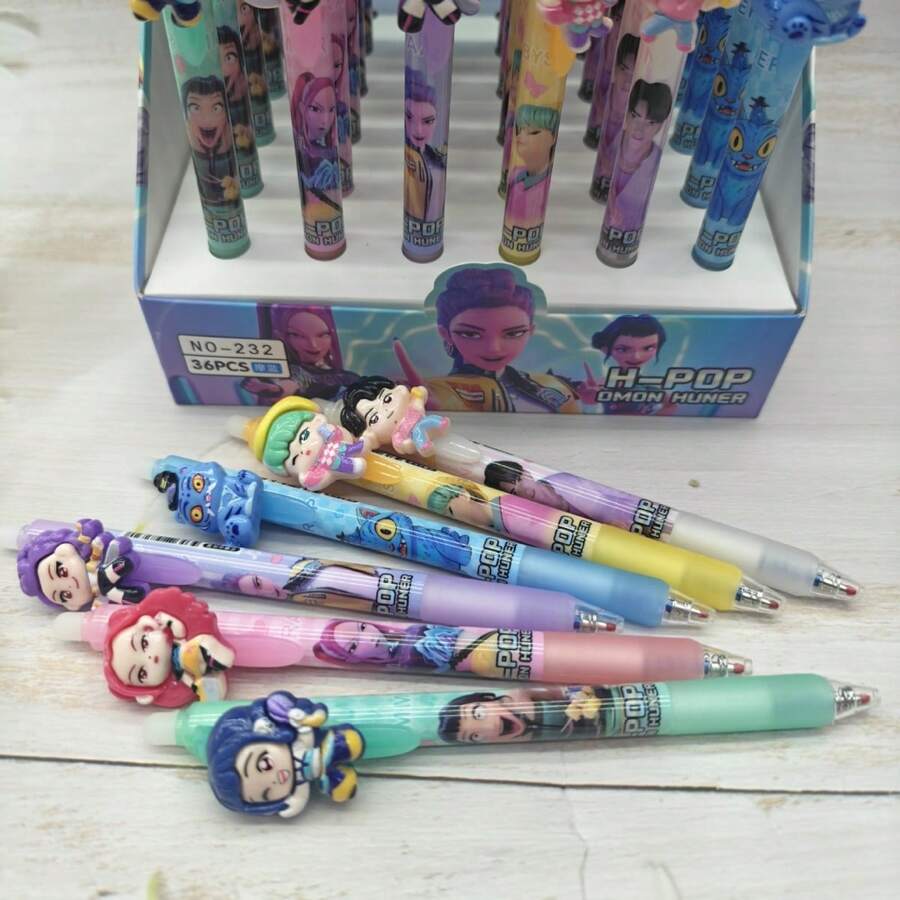 Hasbro 6支装女巫猎人小队啫喱笔，香味墨水，办公/学习用品，生日、节日、派对礼物，可爱文具，送给粉丝和朋友的完美之选（款式随机） - 套裝 - 查看 1