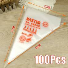 Uds bolsas de mangas de pastelería boquillas de confitería desechables bolsillo crema exprimidora bolsa de fugas pastel panadería decoraciones producto JMTI - 300 PIEZAS S - Ver 6