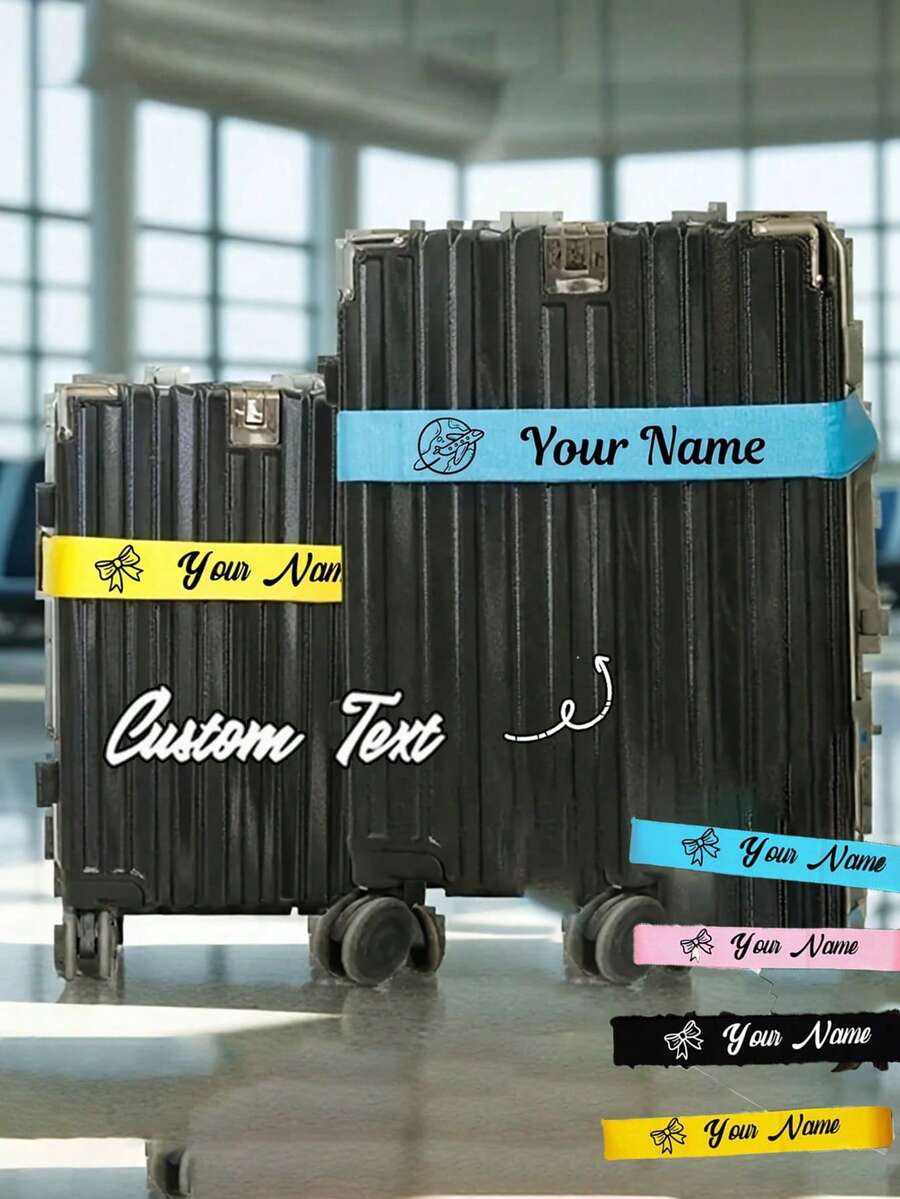 Personalized Luggage Strap, Can Print Your Name/Text, Multi-Functional, Versatile, Large Capacity, Lightweight, Practical, Highly Useful