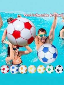 1pc Inflatable Beach Soccer/Beach Ball/Swimming Pool Decor PVC Inflatable Advertising Ball, World Cup, Inflatable Water Soccer, Suitable For Beach Or Swimming Pool Party Decoration, Outdoor Water Game Activity Ball - A - View 3