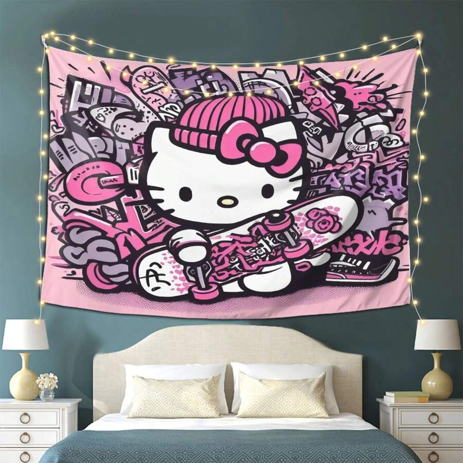 1 Tấm thảm trang trí dễ thương - Chất liệu sợi polyester in 2D, thích hợp cho phòng ngủ, phòng khách và trang trí nhà cửa; là món quà duyên dáng, vật trang trí tiệc tùng, tấm thảm trang trí, một tác phẩm nghệ thuật treo tường đa chức năng cho nhiều không gian khác nhau, và cũng là món quà tuyệt vời dành cho bạn bè. - 1PC - Xem 1