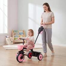 Toddler Tricycle & Stroller For 18 Months To 5 Year Old, Kids Trike With Parent Push Handle, Adjustable Seat & Storage For Outdoor Play, Tricycle For Toddlers, Birthday Toy For Boys And Girls - With Push Handle - View 9