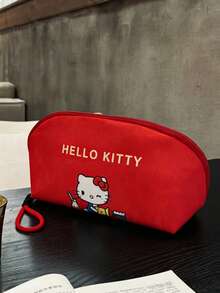 1个，新款豹纹黑色皮革挂绳化妆包，Sanrio联名款，Hello Kitty化妆包收纳袋，超大容量收纳袋，贝壳造型女士包，适合幼儿园小朋友、男孩女孩、青少年、居家、户外运动、旅行、购物、节日、派对、舞会、聚会等场合，通用收纳标语，可悬挂化妆品、手机、相机、耳机、零钱文具、玩具等，多功能收纳袋套装 - 彩色 - 查看 12