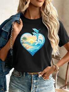 Women T-Shirts - Black - View 1