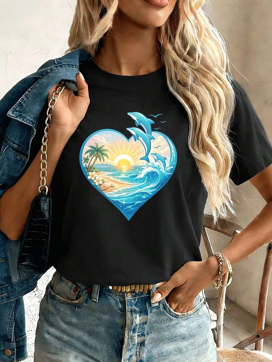 Women T-Shirts - Black - View 1