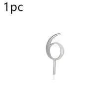 1pc/10pcs Silver Acrylic Number 0-9 Cake Topper, Suitable For Birthday, Wedding, Anniversary Party, DIY Dessert Baking Cake Decorations - Silver - View 10