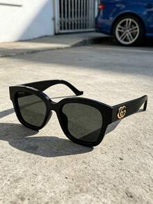 复古黑色太阳镜 男女通用 高端防紫外线 时尚眼镜 送给男友/女友的理想礼物 周年纪念日 日常佩戴 GUCCI GG1550SK-001 54 - 黑色 - 查看 3