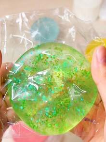 6厘米软绵绵的彩虹色棉花糖球挤压玩具，慢回弹减压挤压球，解压玩具礼品，商务纪念品 - 彩色 - 查看 3