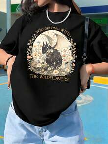 Dam-T-shirts - Svart - Visa 1