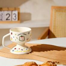230ml Cute Cartoon Ice Cream Cup, Adorable Dessert Yogurt Ice Cream Cup, Aesthetic Ceramic Coffee Cup Suitable For Breakfast, Picnic, Gift - Multicolor - View 15