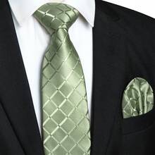 Bộ phụ kiện gồm cà vạt, khăn cài túi, khuy măng sét, kẹp cà vạt và ghim cài ve áo bằng polyester kẻ caro xanh nhạt 8CM (3.15inch) dành cho nam, thích hợp cho đám cưới, lễ tốt nghiệp, hẹn hò, công việc kinh doanh và các dịp khác. Là món quà lý tưởng cho sinh nhật hoặc Ngày của Cha. - màu xanh nhạt - Xem 18