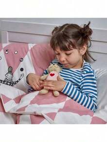 IKEA Peluche FABLER BJÖRN, suave y agradable al tacto, muñeco reconfortante, regalo para niños, compañero para bebés y niños pequeños, 21 cm de largo (azul/rosa) - Multicolor - Ver 4