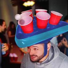Juguete de verano para EN LA Piscina, sombrero inflable, juego de lanzamiento de pelota, sombrero inflable, juego de drenaje flotante, juguetes de juego de competición para de cerveza - A-1PCS - Ver 2