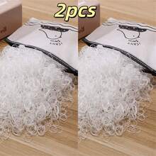 Gói 2000/1000 chiếc [Dây buộc tóc nhiều màu! Màu đen tối giản + Nhiều màu sắc đa dạng, Độ đàn hồi cao & Bền bỉ cho kiểu tóc hàng ngày/ngoài trời, Phụ kiện tóc thời trang & thanh lịch cho trang điểm, buộc tóc đuôi ngựa] - màu đen - Xem 14