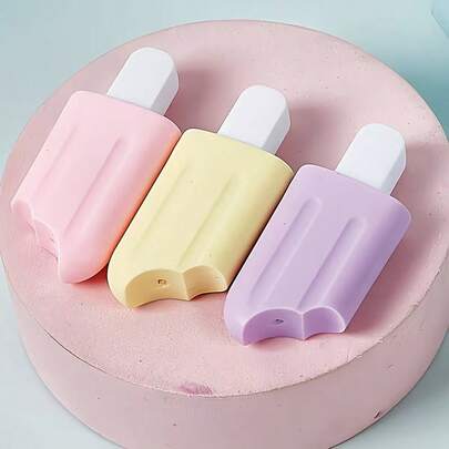 6支装冰淇淋荧光笔，小巧便携的冰棒造型荧光笔，可爱荧光笔，适合办公室和学校使用，也适合青少年、儿童等用作标记钥匙的记号笔。