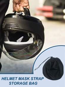 Soft Fleece-Lined Drawstring Motorcycle Helmet Storage Bag, Suitable For Full-Face And Half-Face Helmets, Dust-Proof And Scratch-Resistant, Applicable To Scooters, E-Bikes And Bicycles, Lightweight Travel Organizer Bag - Storage Bag - View 6