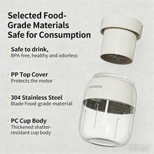 HYUNDAI Juicer portabel, model 2026, kapasitas besar 800ml, pisau stainless steel, menghancurkan es dengan halus dan merata, sekali tekan tombol mulai, menghaluskan tanpa meluap, cocok untuk smoothie dan minuman protein. - 800 ml - View 6