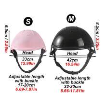 1pc Adjustable Pet Outdoor Helmet, Suitable For Dogs And Cats Riding Helmet, Pet Protective Cap, Pet Accessories, Motorcycle Sports Accessories For Small To Medium Pets - Multicolor - View 8