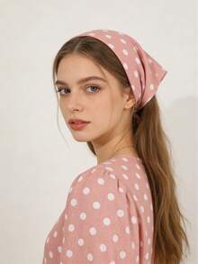 1 chiếc băng đô tam giác co giãn chấm bi, phụ kiện thời trang phong cách Bohemian dành cho nữ. - Nhiều màu - Xem 2
