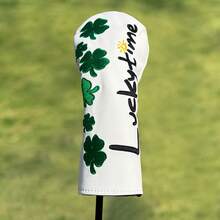 Floral Prints - Four-Leaf Clovers Design Style Golf Club Covers For Driver, Fairway, Hybrids - Head Covers For Golf Clubs, - Suitable For Male And Female Outdoor Enthusiasts, It Is A Golf Club Protective Cover Worth Having. - Multicolor - View 9