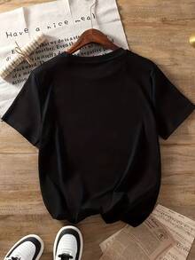 Plus Size T-Shirts - Black - View 2