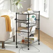 Storage Island & Carts - Black - View 2